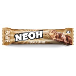 Barretta di wafer glassata con crema al latte e nocciole CRISP N CREAM (senza zucchero) 22g - NEOH