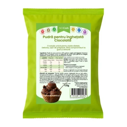 6368 Mix per Gelato in polvere al Cioccolato con stevia